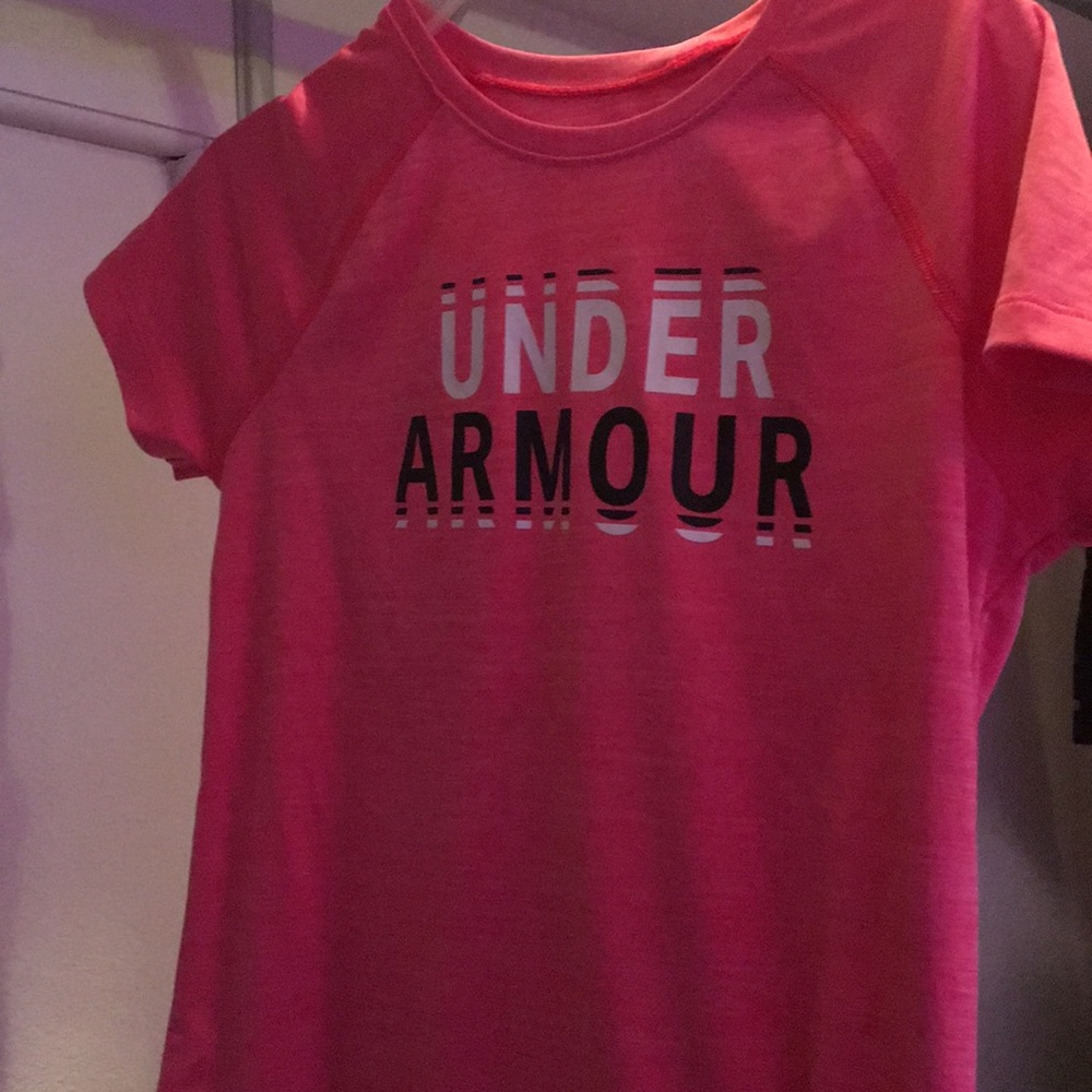 pink under armor shirt
